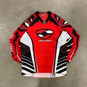Vintage Y2K Alldy Motorcross Dirt Bike Longsleeve Jersey Shirt Size Large